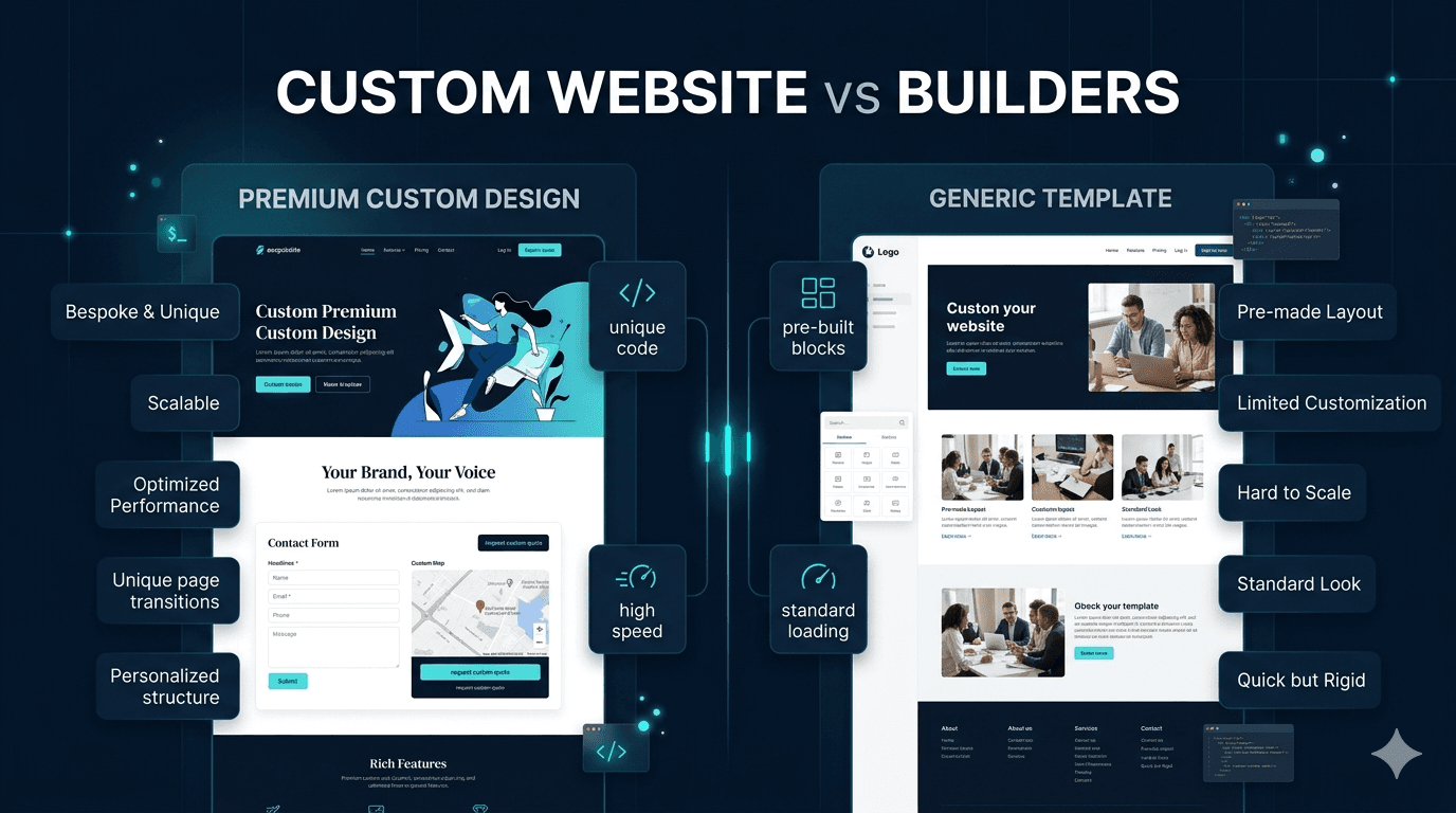 Custom Website vs Website Builders: What Every Business Must Know in 2026